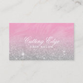 Carte De Rendez-vous Salon de coiffure moderne rose Parties scintillant (Devant)