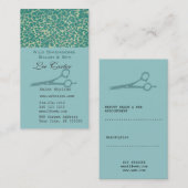 Carte De Rendez-vous Salon de coiffure pour MOTIFS AFRICAINS (Devant / Derrière)