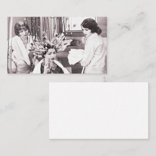 Carte De Rendez-vous Salon de coiffure rétro (Devant / Derrière)