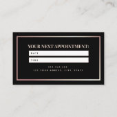 Carte De Rendez-vous Salon de coiffure tendance Marbre blanc maquillage (Dos)