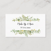 Carte De Rendez-vous Salon de feuillage vert aquarelle (Dos)