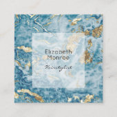 Carte De Rendez-vous Salon de marbre doré et bleu (Devant)