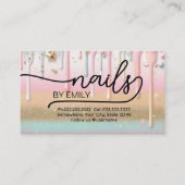 Carte De Rendez-vous Salon de ongles Pastel Paint Manicurist (Devant)