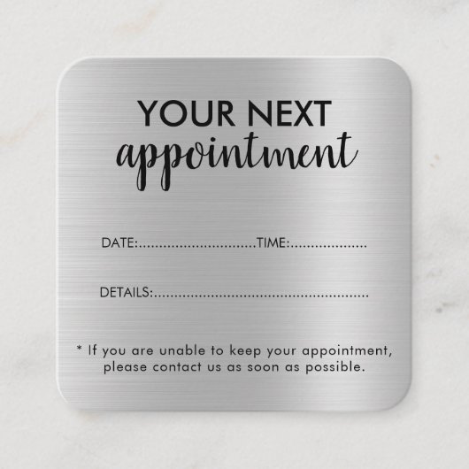 Carte De Rendez-vous Salon de Parties scintillant en argent de luxe Fou (Devant)