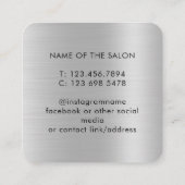 Carte De Rendez-vous Salon de Parties scintillant en argent de luxe Fou (Dos)