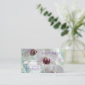 Carte De Rendez-vous Salon d'orchidée SPA massage Aromathérapie Rendez- (Debout devant)
