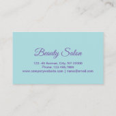 Carte De Rendez-vous Salon d'orchidée SPA massage Aromathérapie Rendez- (Dos)