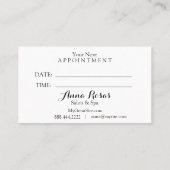 Carte De Rendez-vous *~* Salon et Spa Fuschia Chic Artiste Abstrait (Dos)