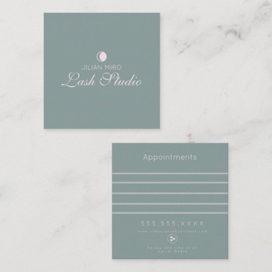 Carte De Rendez-vous Salon moderne Beauté Eyelash Studio (Devant / Derrière)