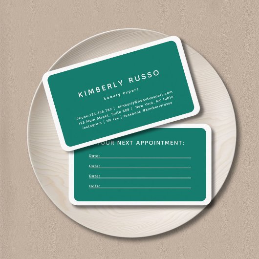 Carte de rendez-vous salon moderne, tendance