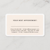Carte De Rendez-vous Salon moderne, tendance (Dos)