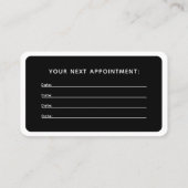 Carte de rendez-vous salon moderne, tendance (Dos)