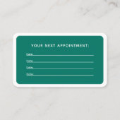 Carte de rendez-vous salon moderne, tendance (Dos)