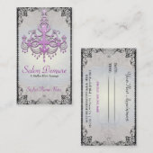Carte De Rendez-vous Salon pourpre argenté sophistiqué moderne de (Devant / Derrière)