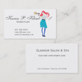 Carte De Rendez-vous Salon professionnel coiffeur Red Head (Devant / Derrière)