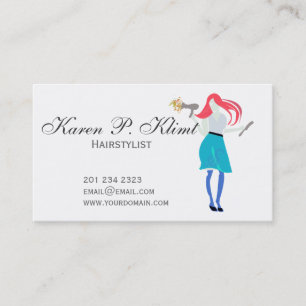 Carte De Rendez-vous Salon professionnel coiffeur Red Head