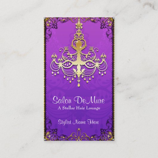 Carte De Rendez-vous Salon sophistiqué moderne chic de concepteur (Devant)