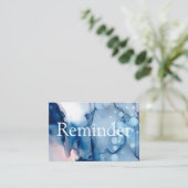 Carte De Rendez-vous *~* Salon & Spa Bleu Abstrait Chic artistique (Debout devant)