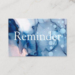 Carte De Rendez-vous *~* Salon & Spa Bleu Abstrait Chic artistique