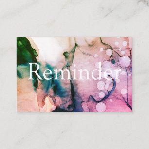 Carte De Rendez-vous *~* Salon & Spa Fuschia Chic Artiste Abstrait