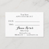 Carte De Rendez-vous *~* Salon & Spa Fuschia Chic Artiste Abstrait (Dos)