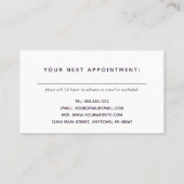 Carte De Rendez-vous Salon Spa moderne bleu violet Abstrait (Dos)