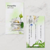 Carte De Rendez-vous Salon tranquille de massage de soins de la peau de (Devant / Derrière)