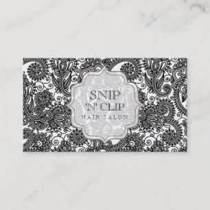 Carte De Rendez-vous Salon vintage indien de coiffeur de Paisley