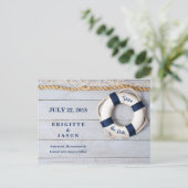 Carte de rendez-vous Sauveur de vie nautique (Debout devant)