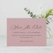 Carte de rendez-vous "Save the Date" à typographie (Debout devant)