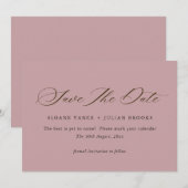 Carte de rendez-vous "Save the Date" à typographie (Devant / Derrière)
