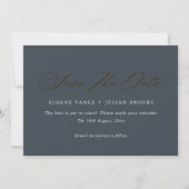 Carte de rendez-vous "Save the Date" à typographie (Devant)