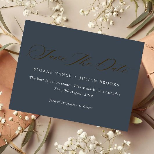 Carte de rendez-vous "Save the Date" à typographie