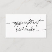 Carte De Rendez-vous Script de rappel élégant de nomination moderne (Devant)