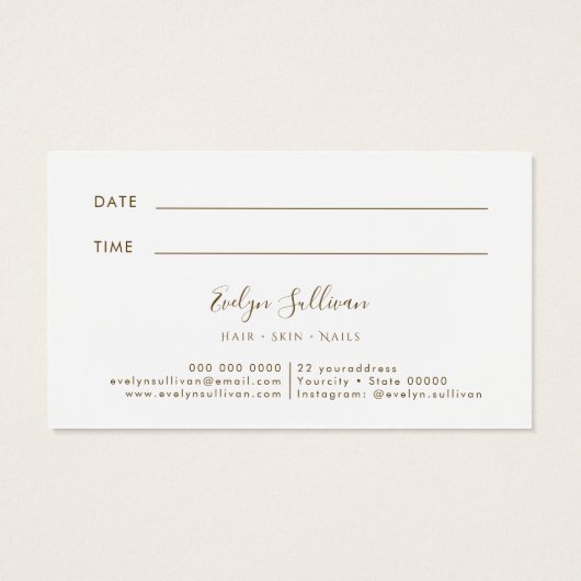 Carte de rendez-vous Seafoam green agate (Dos)