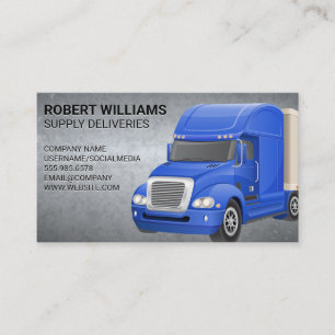 Carte De Rendez-vous Semi-camion Trailer Haul Logistique
