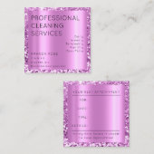 Carte De Rendez-vous Service de nettoyage professionnel Résidence Rose  (Devant / Derrière)