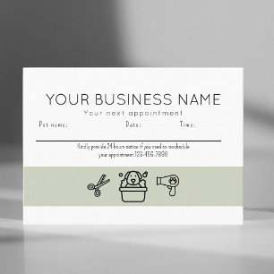 Carte de rendez-vous service de toilettage profess