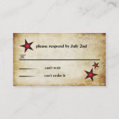 Carte De Rendez-vous S'est levée la coutume RSVP de tatouage (Dos)