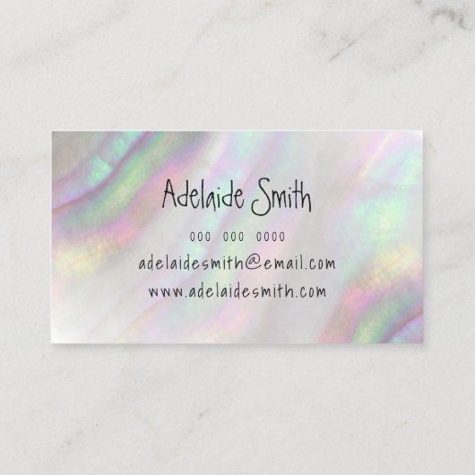 carte de rendez-vous shell (Dos)