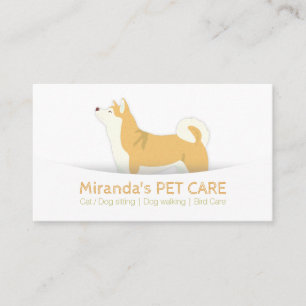 Carte De Rendez-vous Shiba Inu Chien Soins pour animaux de compagnie as