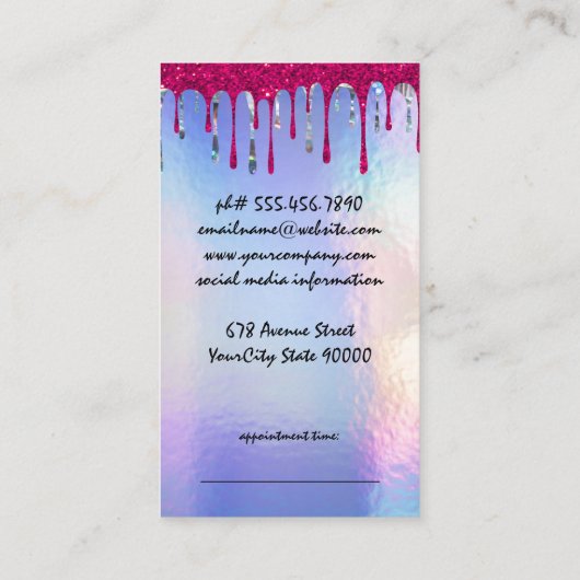 Carte De Rendez-vous Shimmer Iridescente | PARTIES SCINTILLANT | Ciseau (Dos)