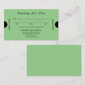 Carte De Rendez-vous Siège vert pour un dentiste (Devant / Derrière)