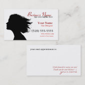 Carte De Rendez-vous signature en rouge (Devant / Derrière)