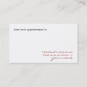 Carte De Rendez-vous signature en rouge (Dos)