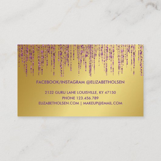 Carte De Rendez-vous Signature holographique Script Parties scintillant (Dos)