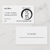 Carte De Rendez-vous Silence avec le symbole d'Enso (Devant / Derrière)