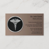 Carte De Rendez-vous Silver Professional Caduceus Medical Reminder (Devant)