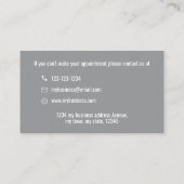 Carte de rendez-vous simple avec logo d'entreprise (Dos)