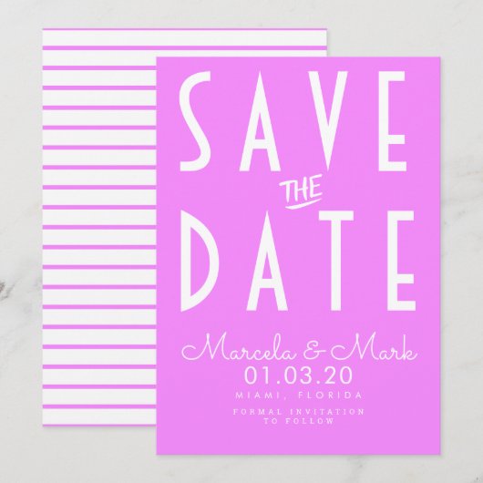 Carte de rendez-vous simple avec typographie lumin (Devant / Derrière)